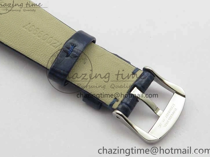 0422 Ladies’ De Ville Trésor Diamond Blue Dial Blue Fabric Watch OXF 1:1 Best Edition Swiss Quartz Upgraded 7892